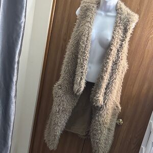 ❤️ Stylish Tan Teddy Vest for Women